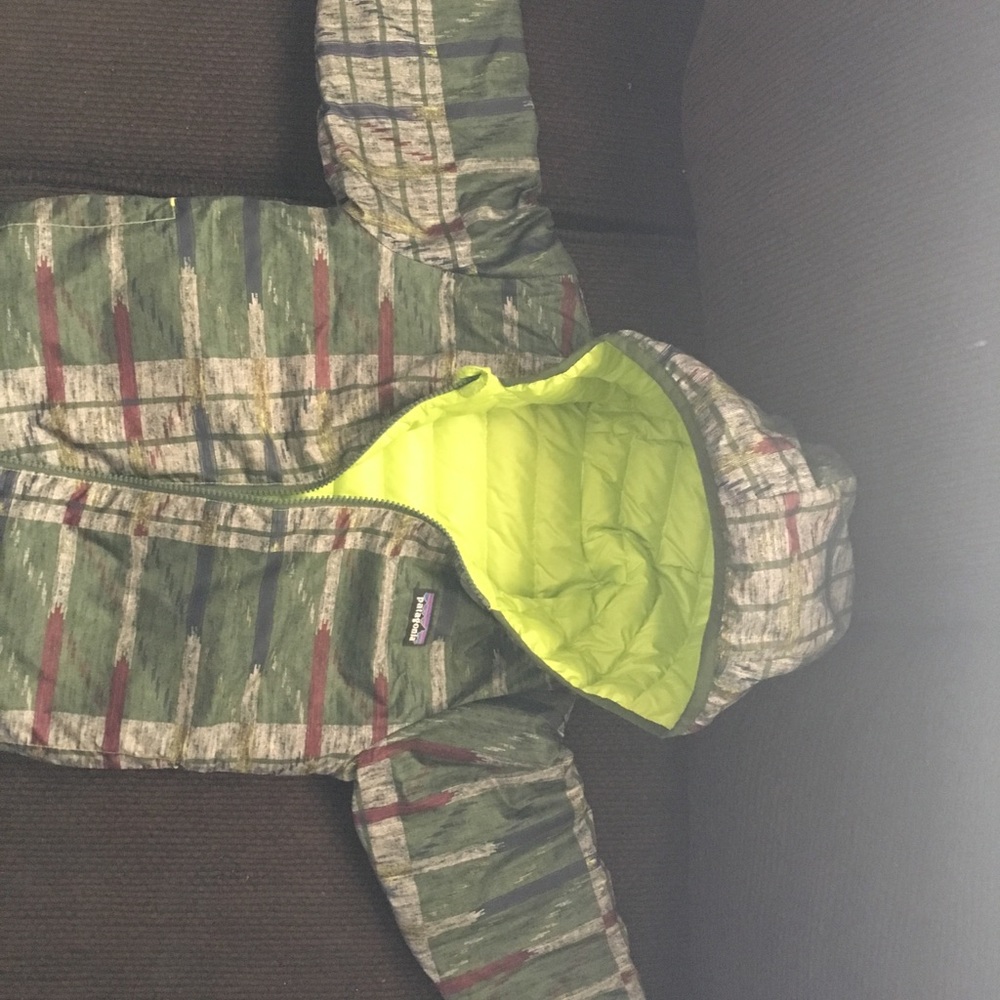 Boys Patagonia down hooded sweater